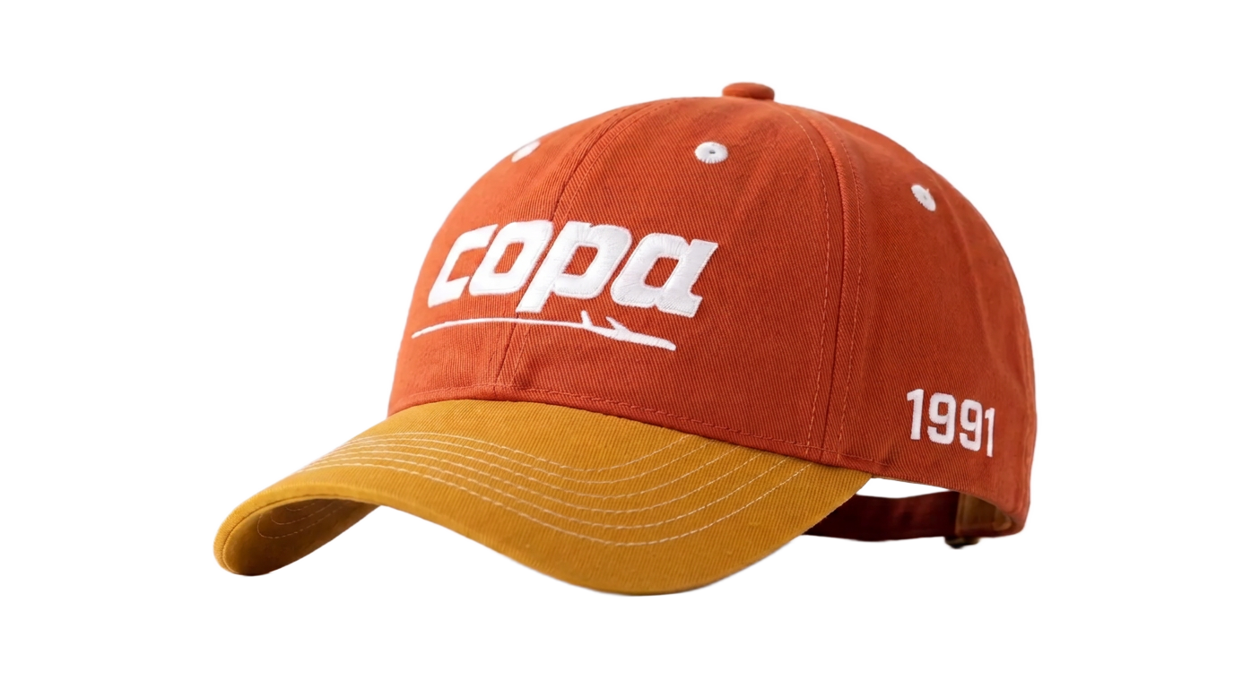 Gorra COPA (1991) — Naranja / Amarillo